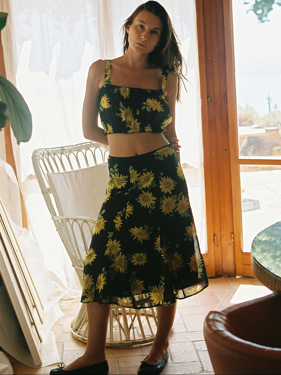 Amora Skirt - Golden Flower