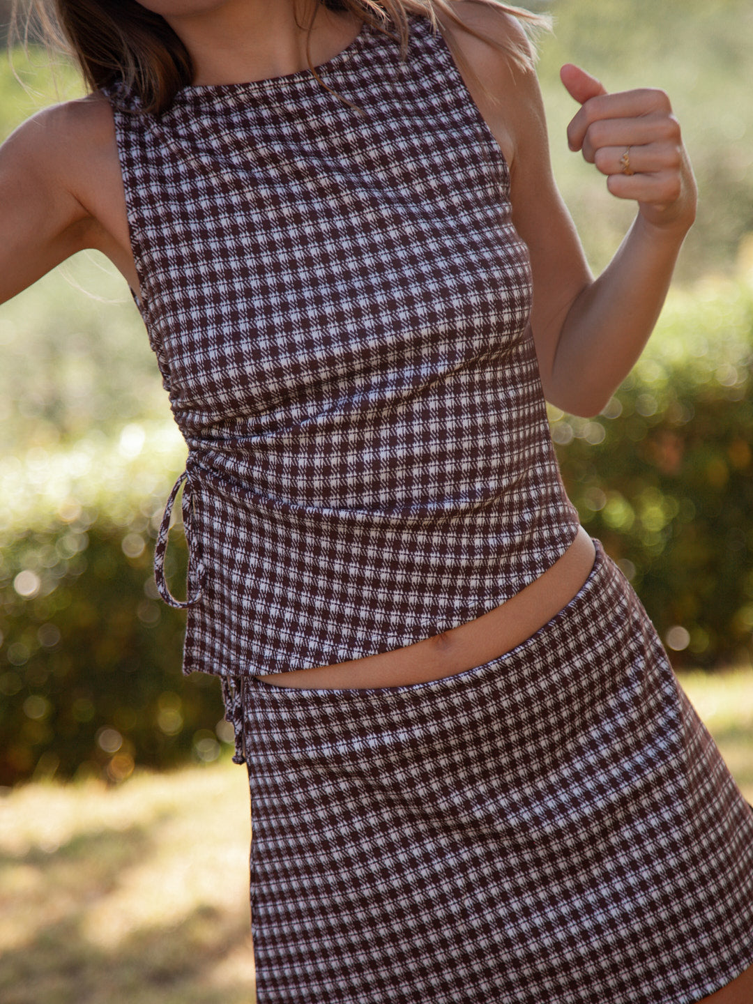 Erin Tank - Cocoa Plaid