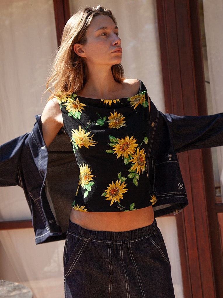Jean Top - Midnight Sunflower