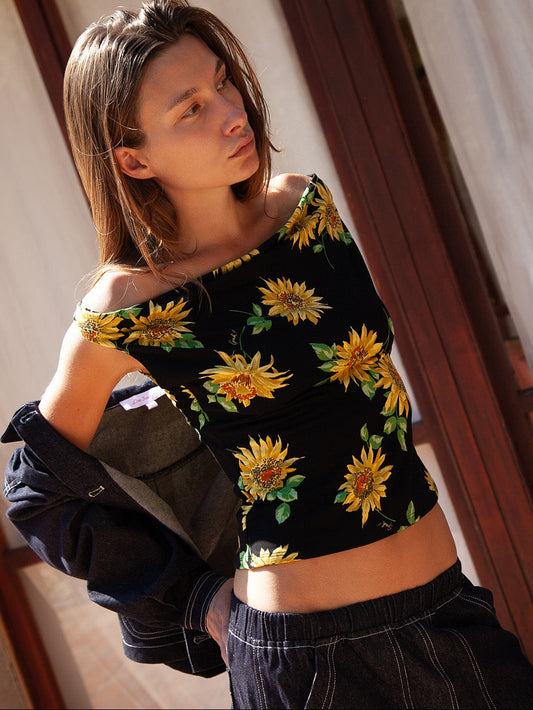 Jean Top - Midnight Sunflower