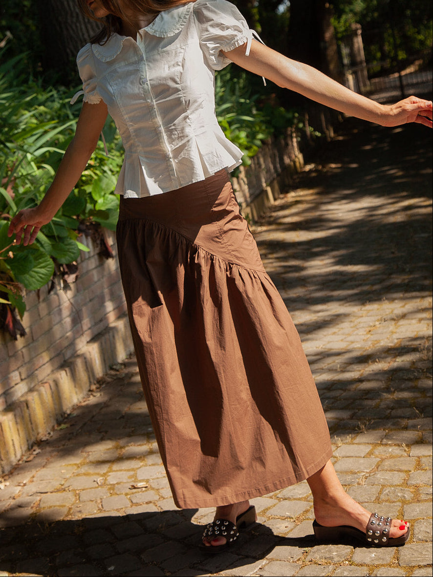 Maeve Midi Skirt - Chocolate