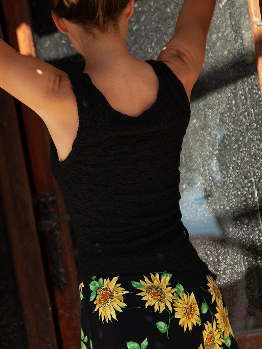 Erin Tank - Black Crinkle