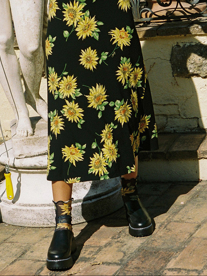 Amanda Socks - Midnight Sunflower