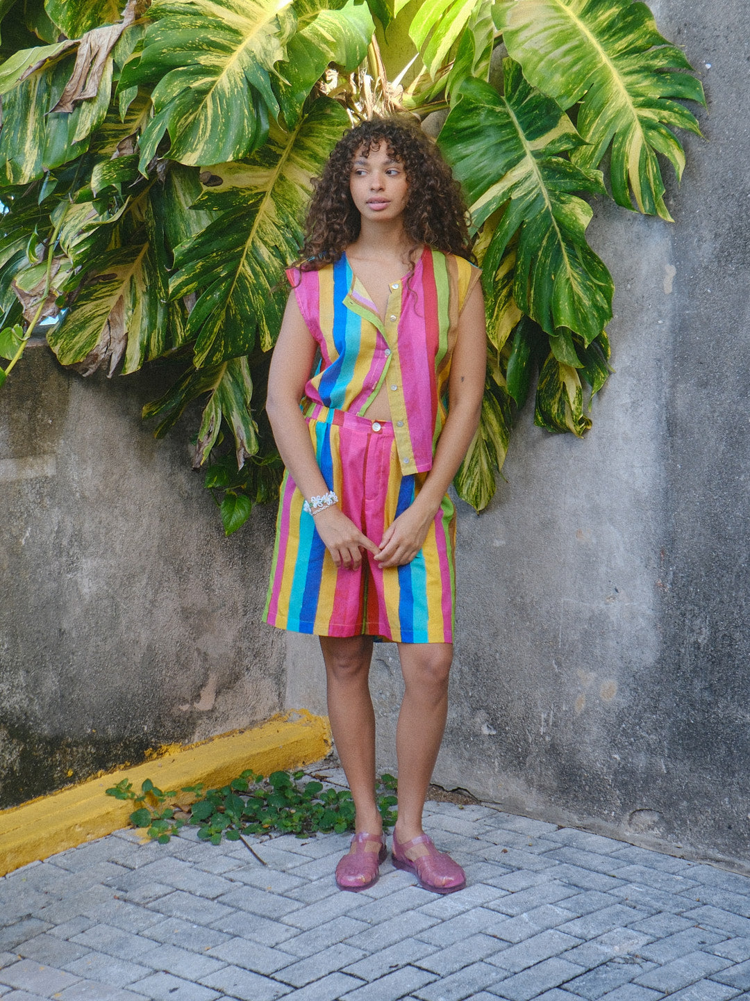 Madeline Top - Sherbert Stripe