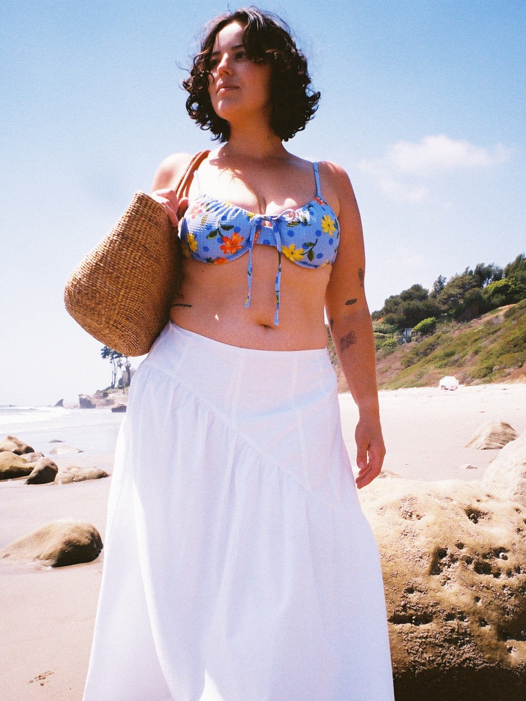 Cindy Top - Blue Dot Floral