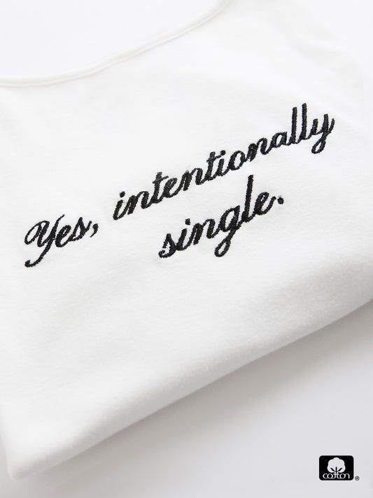 Cotton Tee - Yes, intentionally single.
