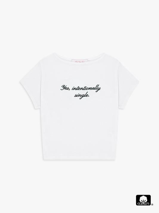 Cotton Tee - Yes, intentionally single.