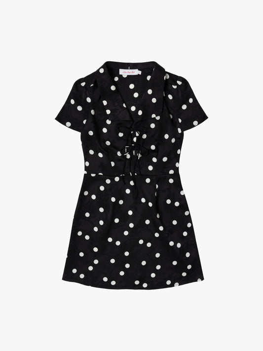 Alexa Shirtdress - Black Dot