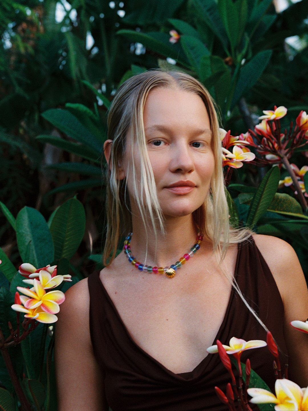 Perry Necklace - Rainbow Shell