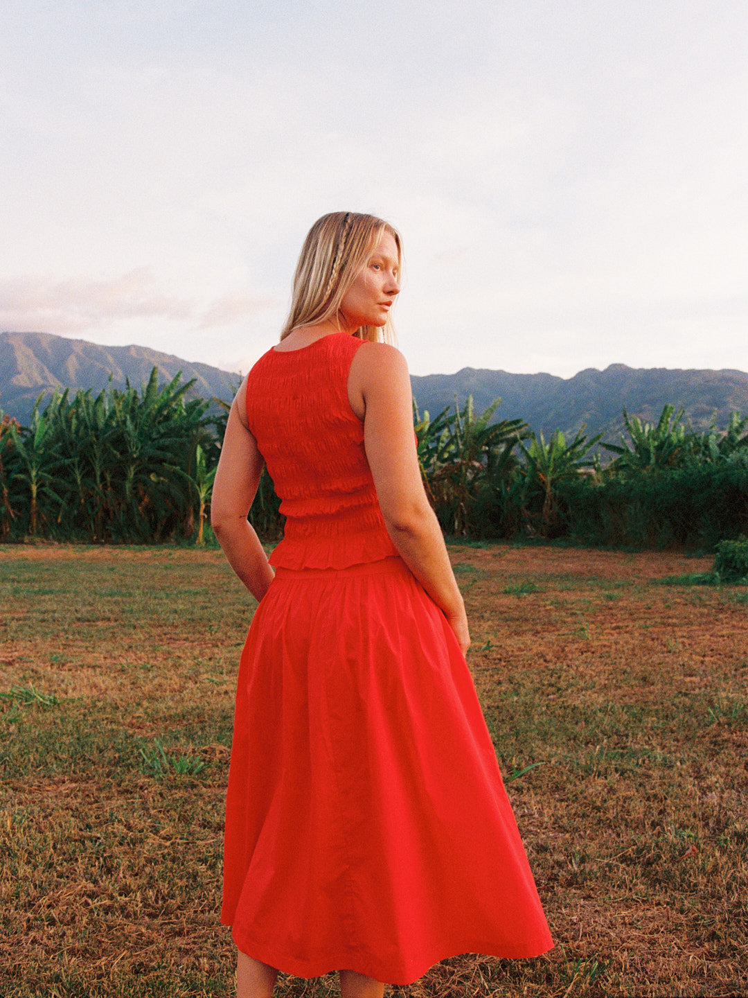 Smocked Knit Top - Red – Lisa Says Gah