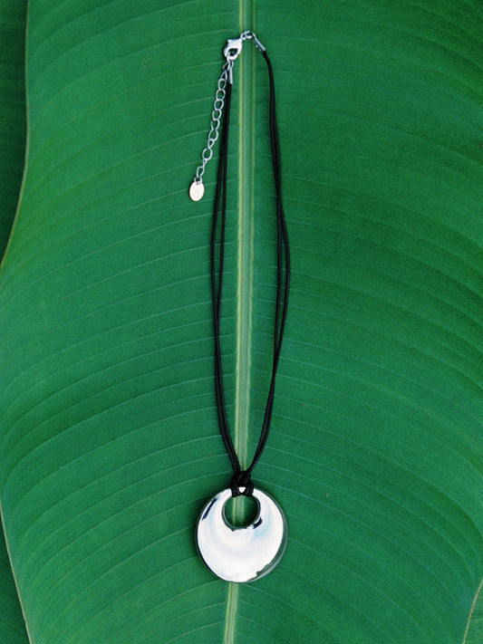 Aurora Circle Necklace - Silver