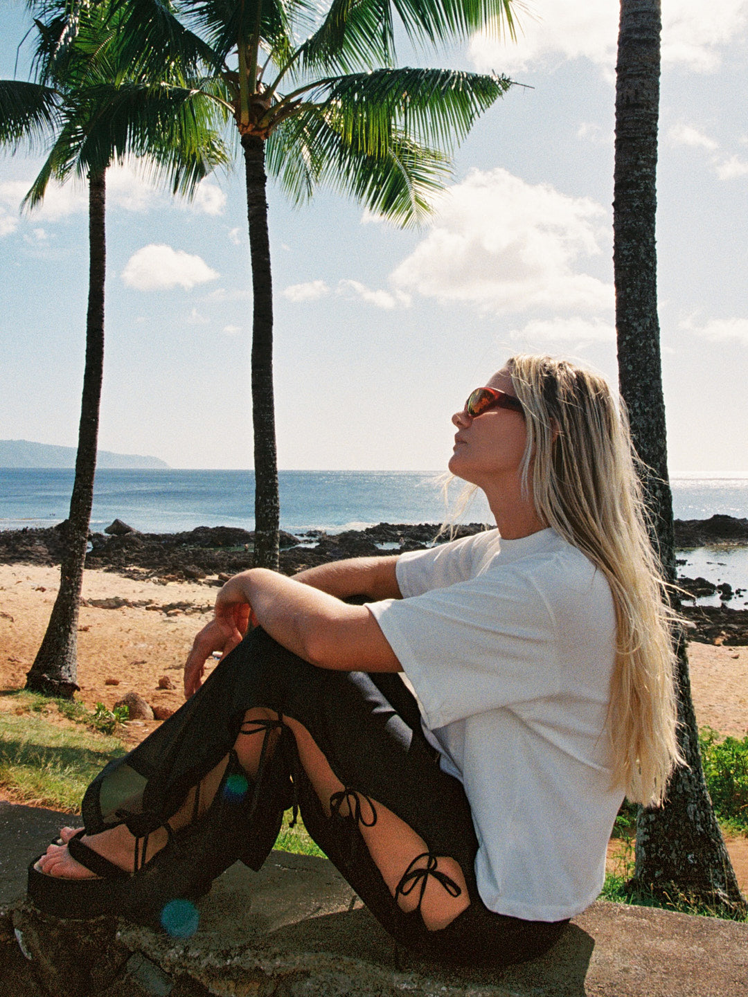 Evelyn Tie Pant - Black Organza