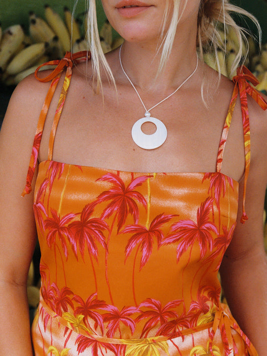 Clara Mini Dress - Sunset Orange