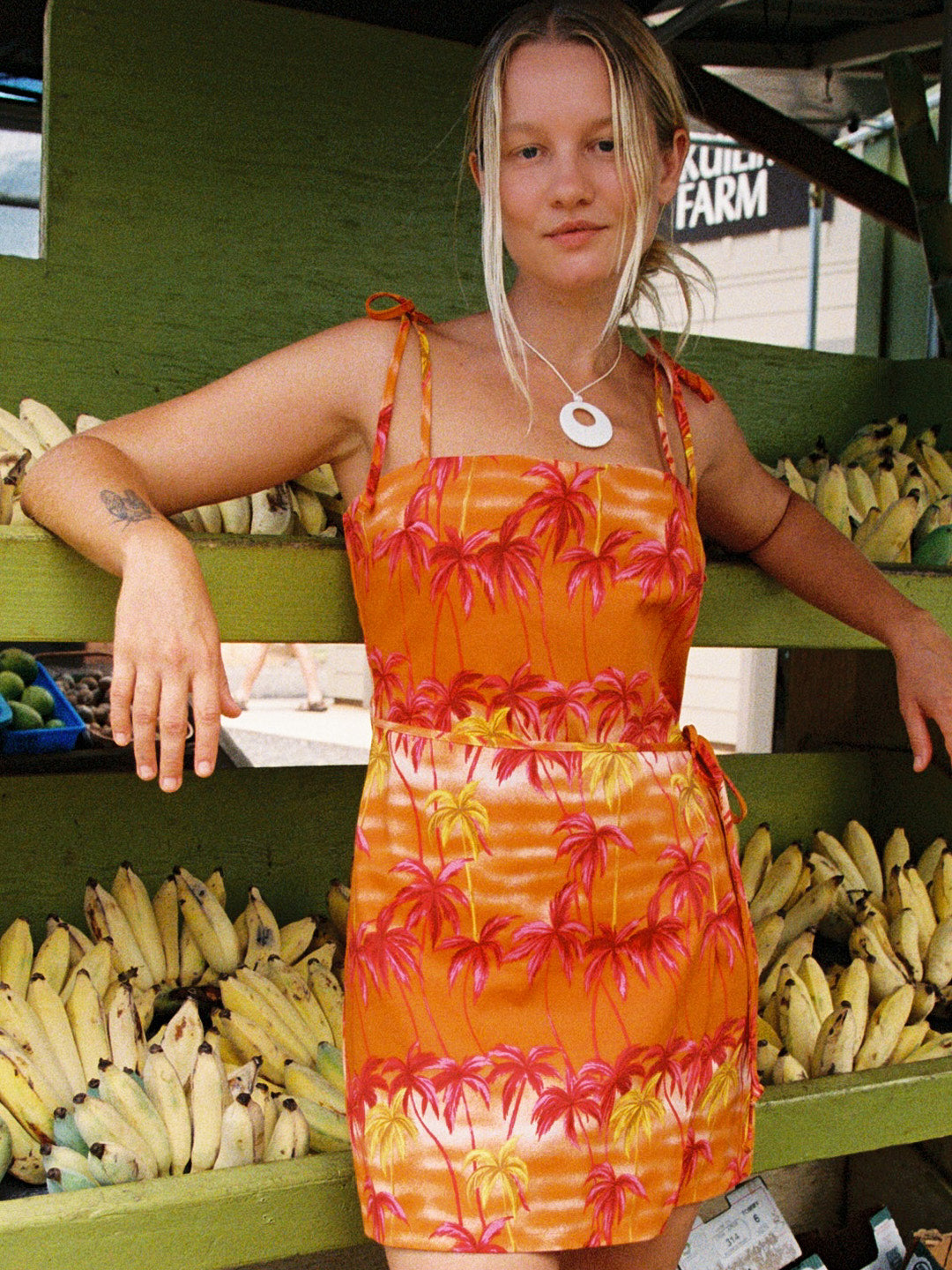 Clara Mini Dress - Sunset Orange
