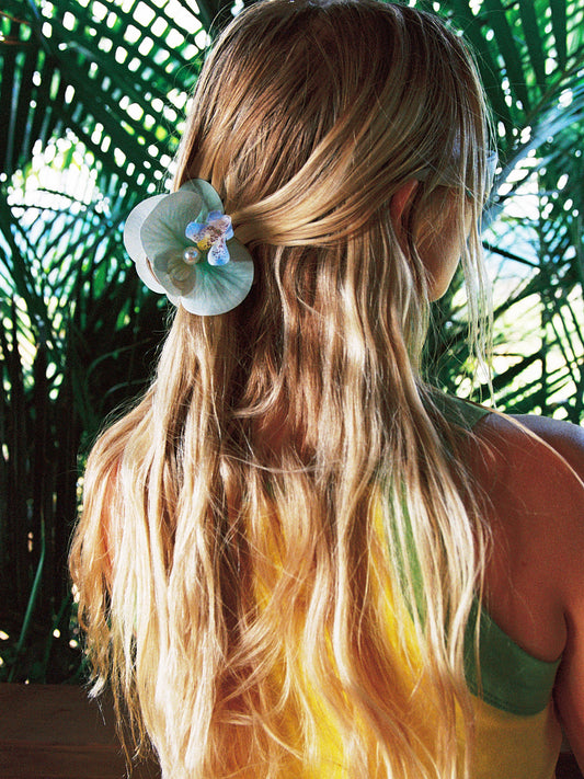 Orchid Claw Clip - Sea Green