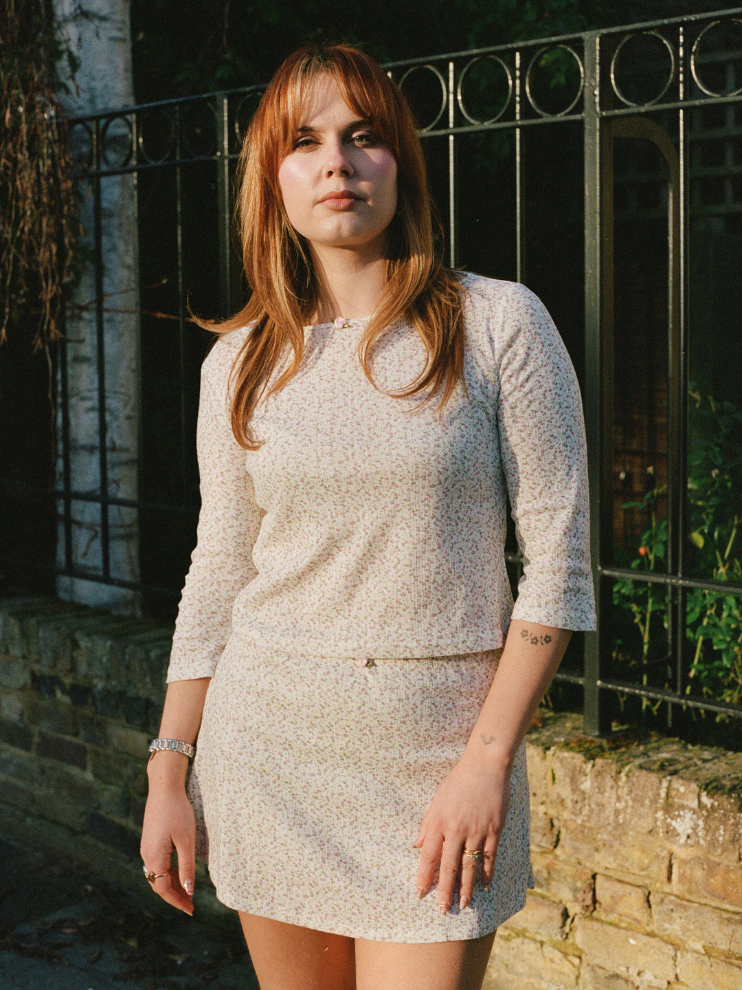 Shoreditch Skort - Ivory Buds – Lisa Says Gah