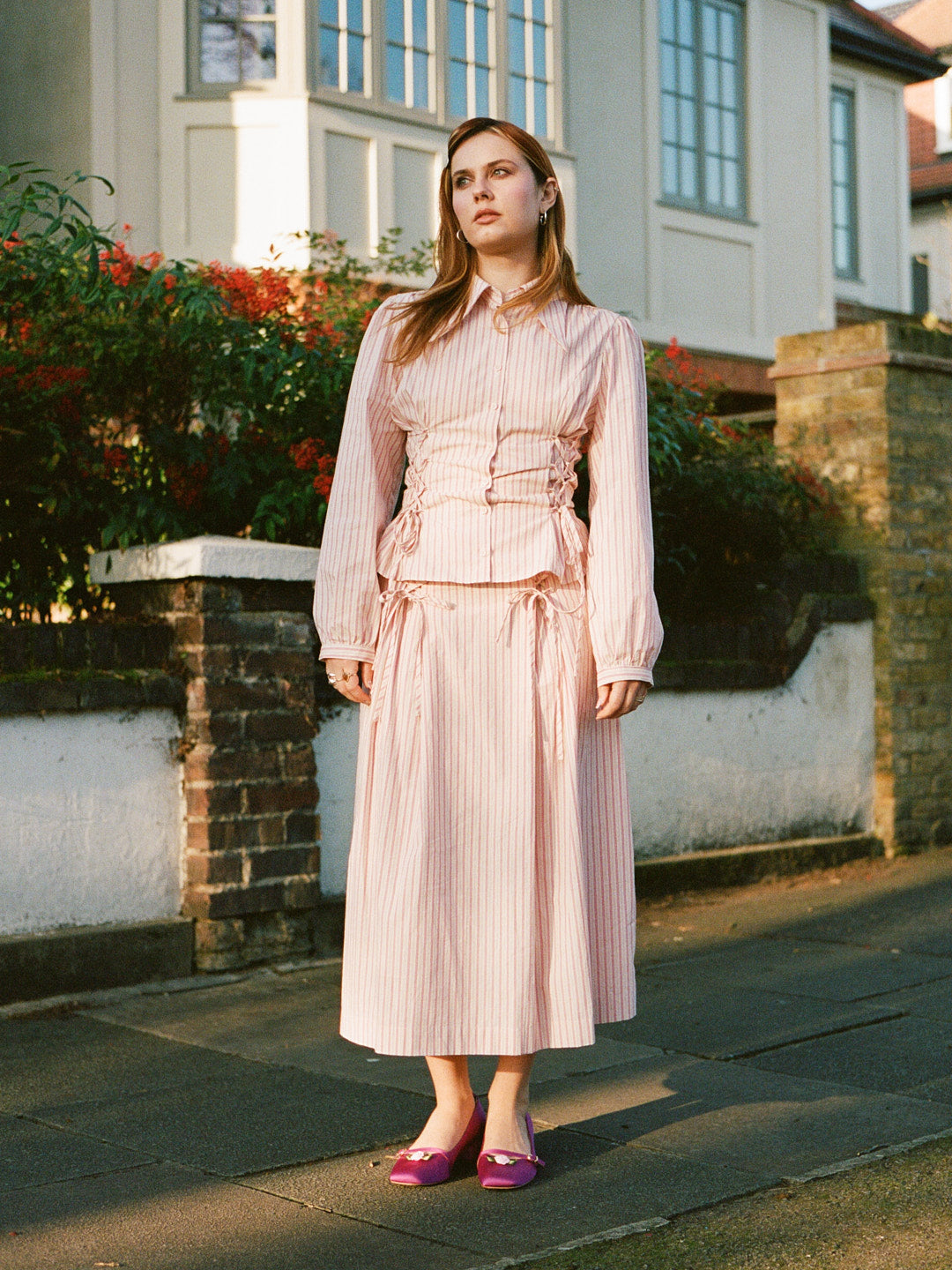 Islington Midi Skirt - Gelato Stripe