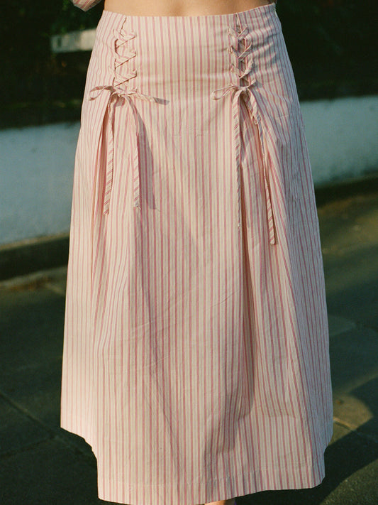 Islington Midi Skirt - Gelato Stripe