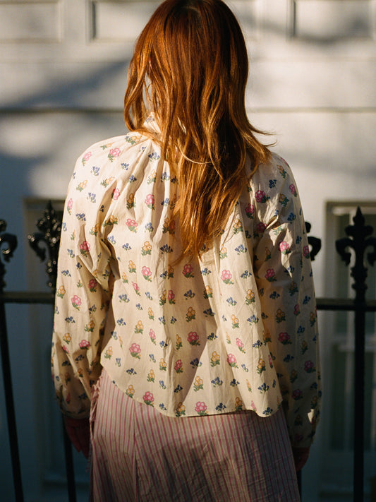 Wimbledon Top - Ivory Garden