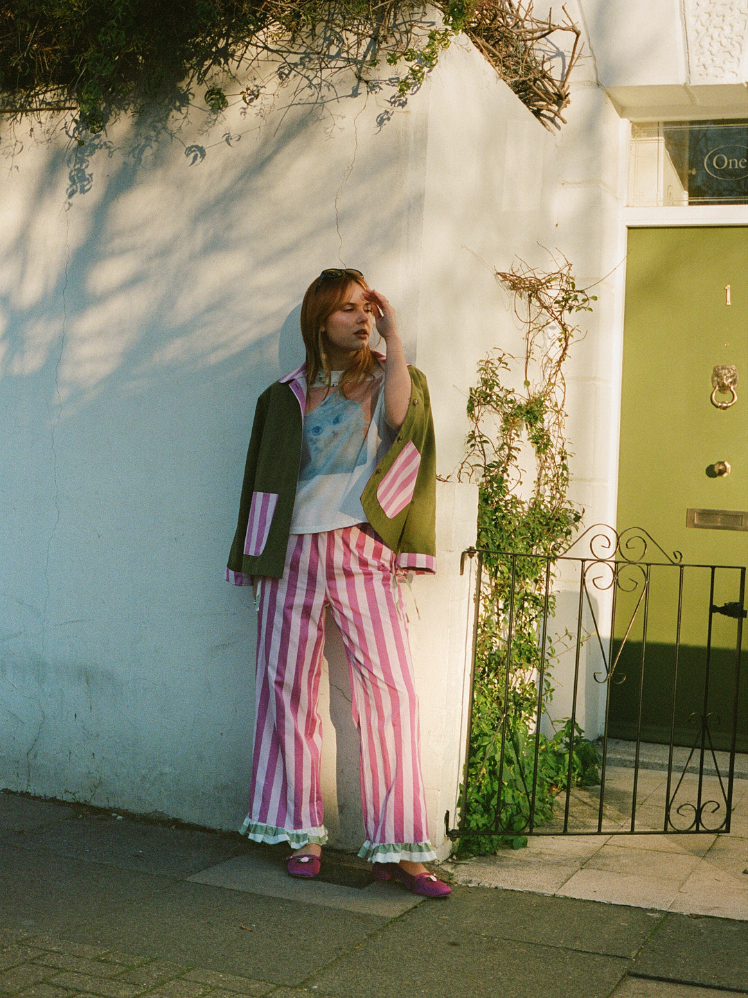 Chelsea Pant - Rose Stripe