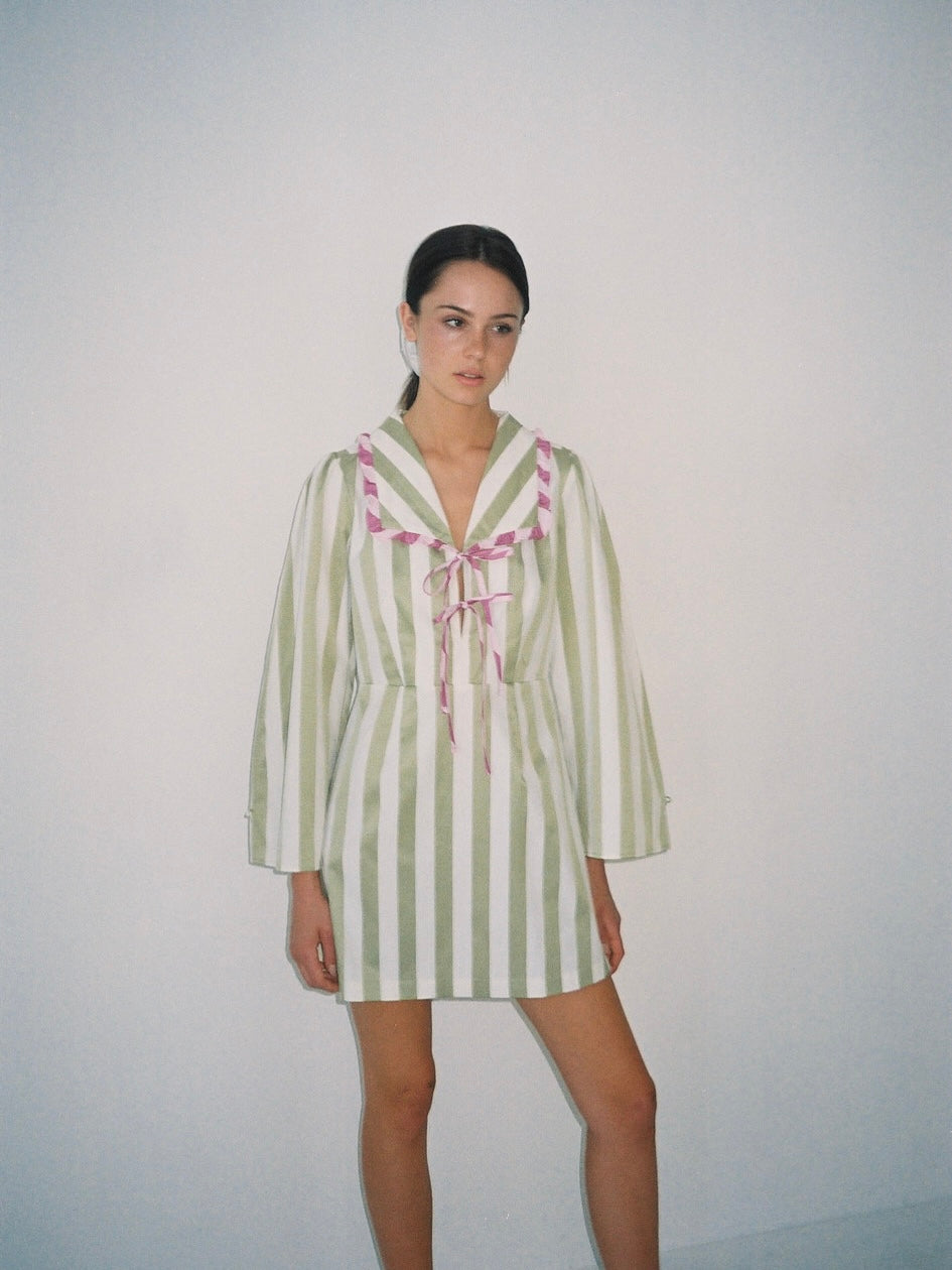Mayfair Dress - Ivy Stripe Ivy Stripe / S Mayfair Dress - Ivy Stripe Ivy Stripe / S
