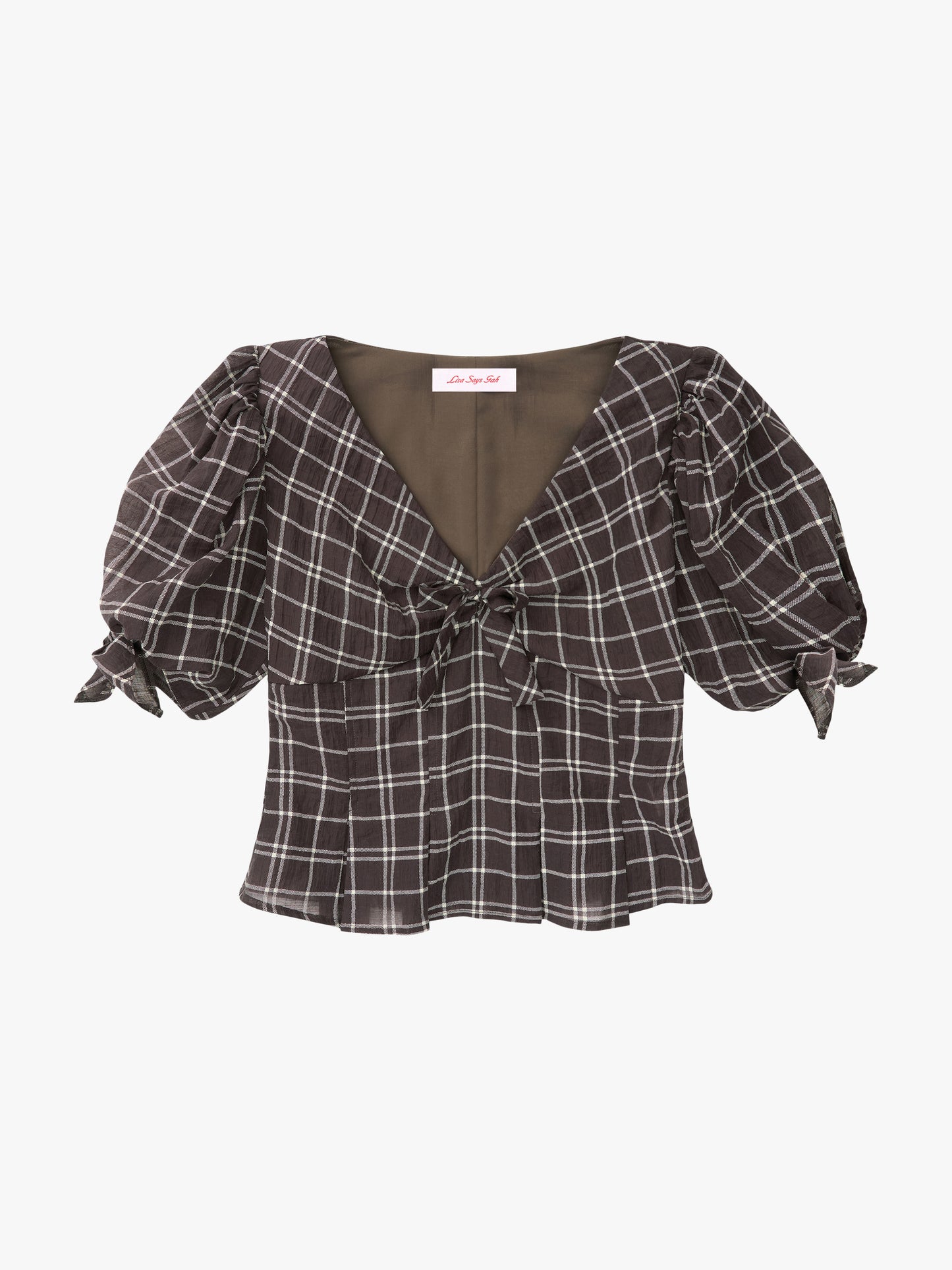 Ariel Top - Espresso Plaid