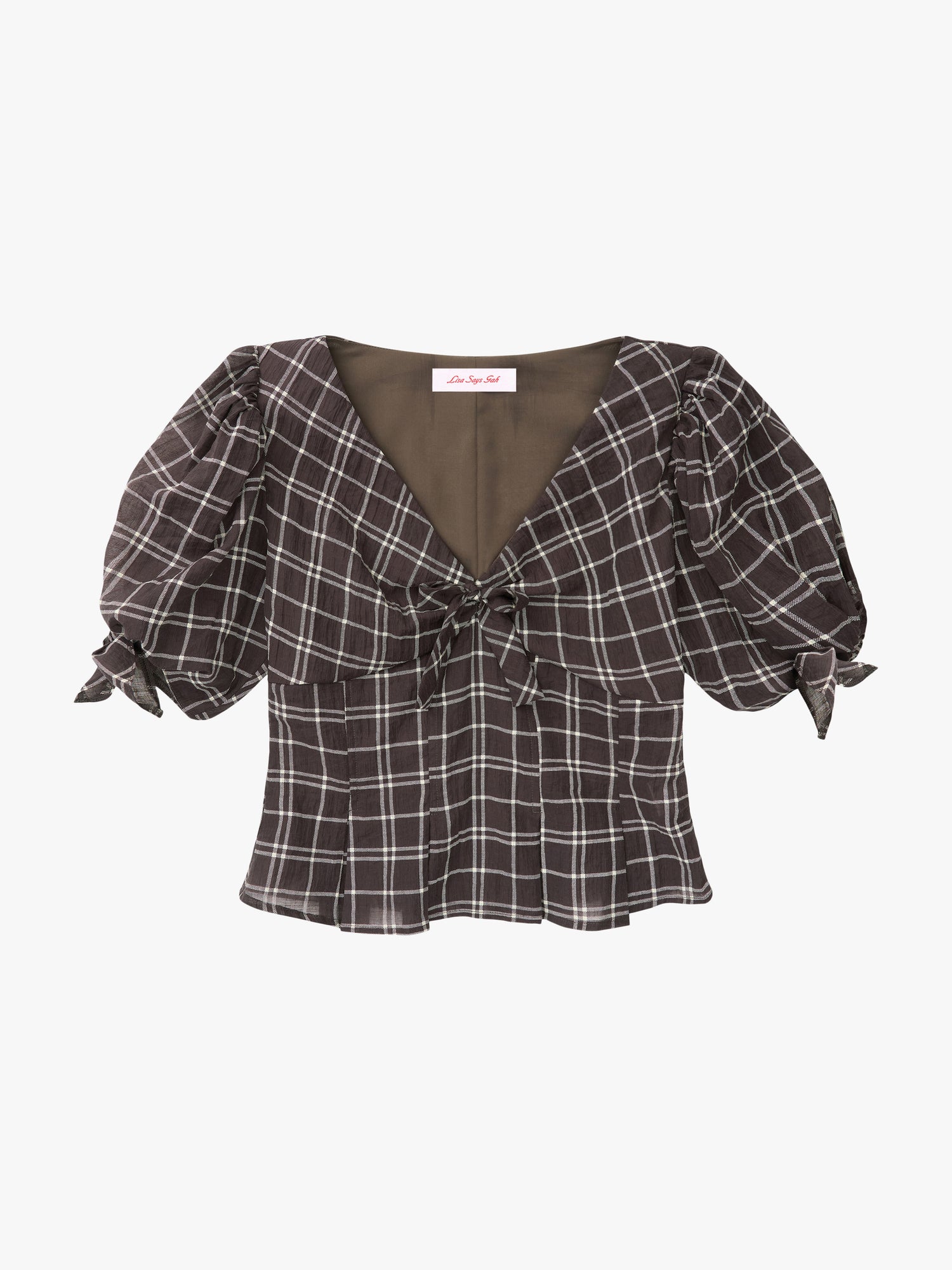 Ariel Top - Espresso Plaid