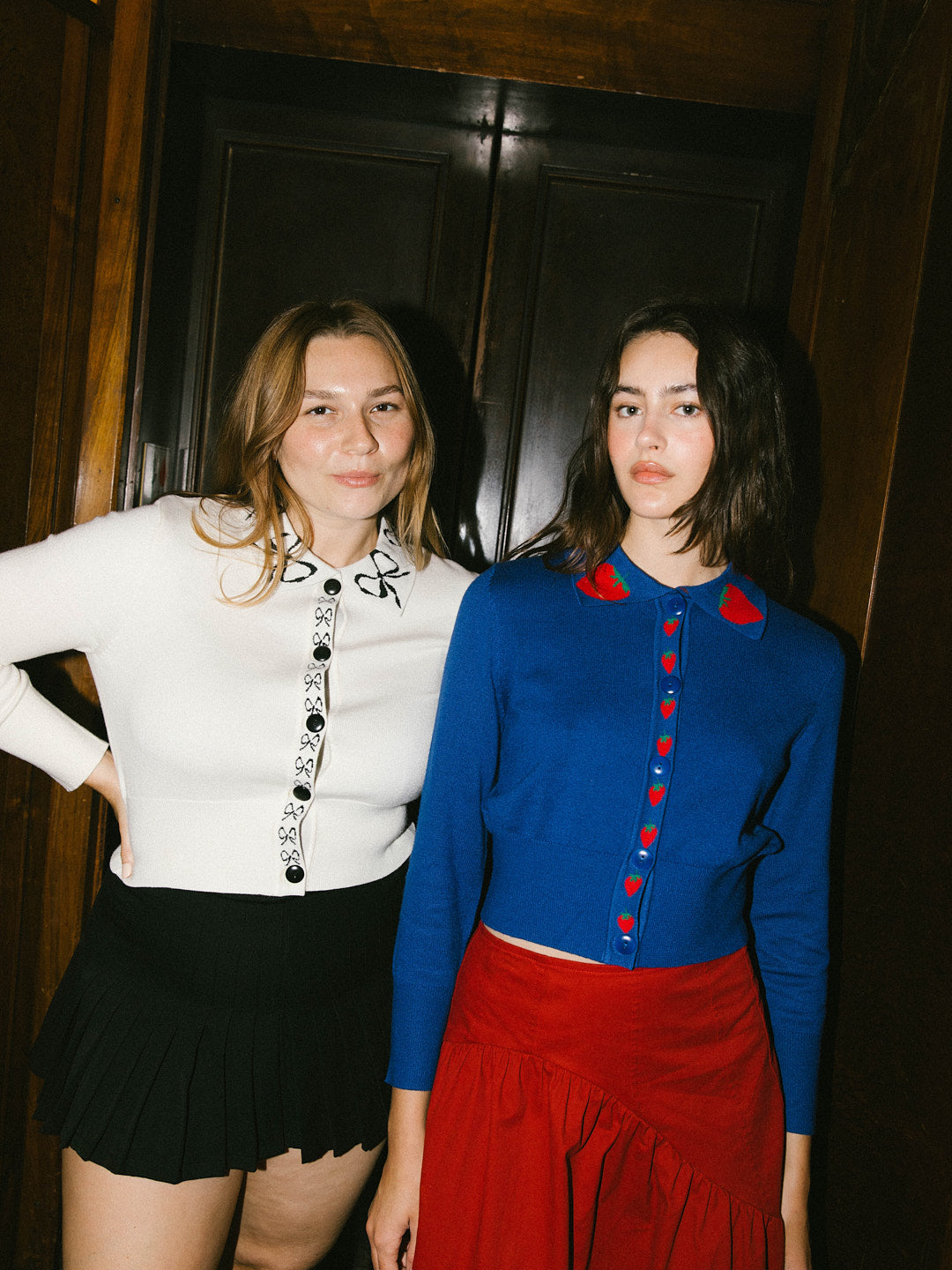 Battenberg Cardi - Blue Strawberry