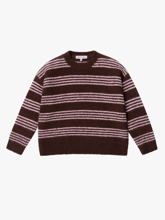 Bronte Sweater - Mocha & Ballet Pink