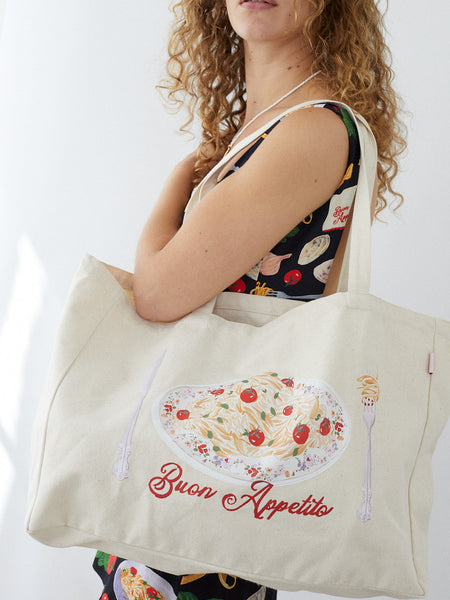 Tote Bag Pasta Dinner Lisa Says Gah