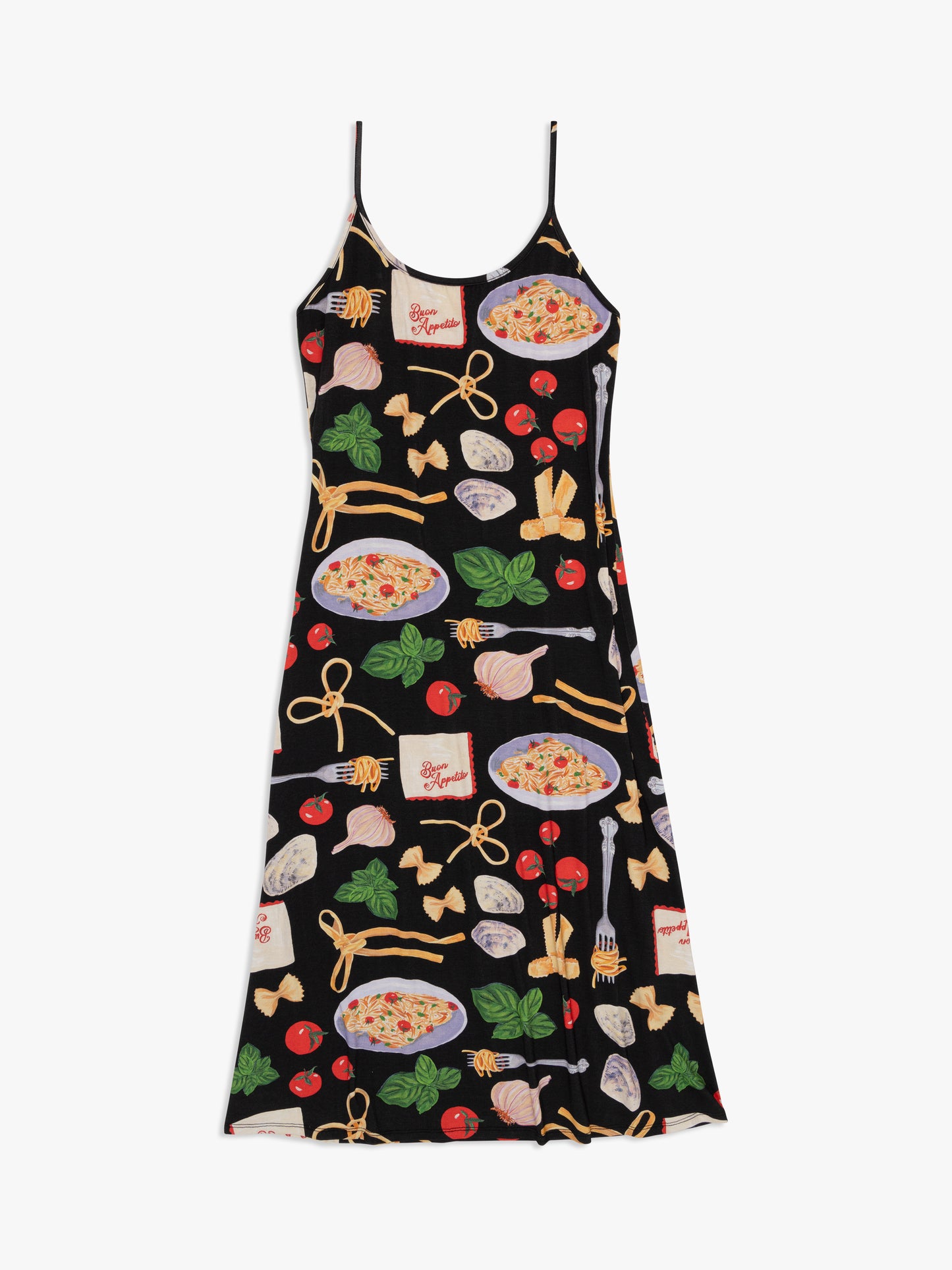 Sofia Slip Dress - Buon Appetito Black – Lisa Says Gah