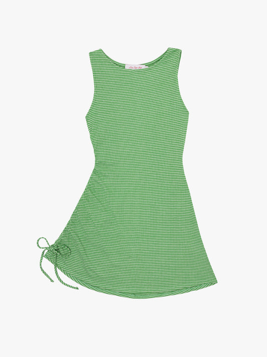 Cher Dress - Pesto Gingham