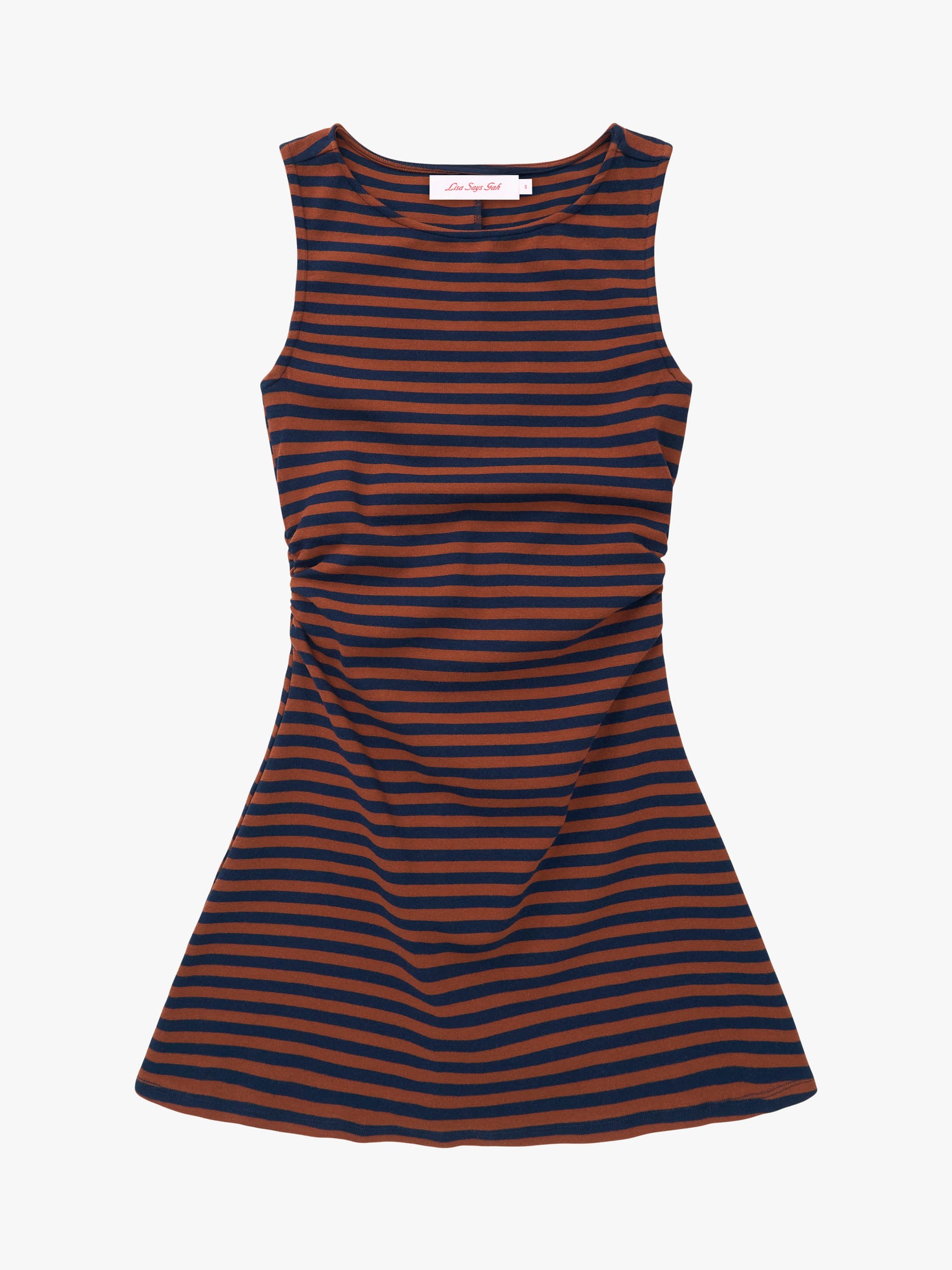 Cindy Dress - Tobacco Stripe