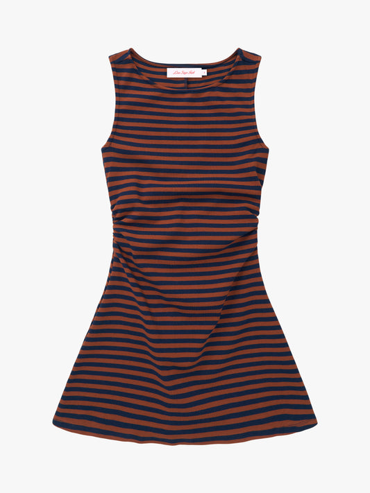 Cindy Dress - Tobacco Stripe