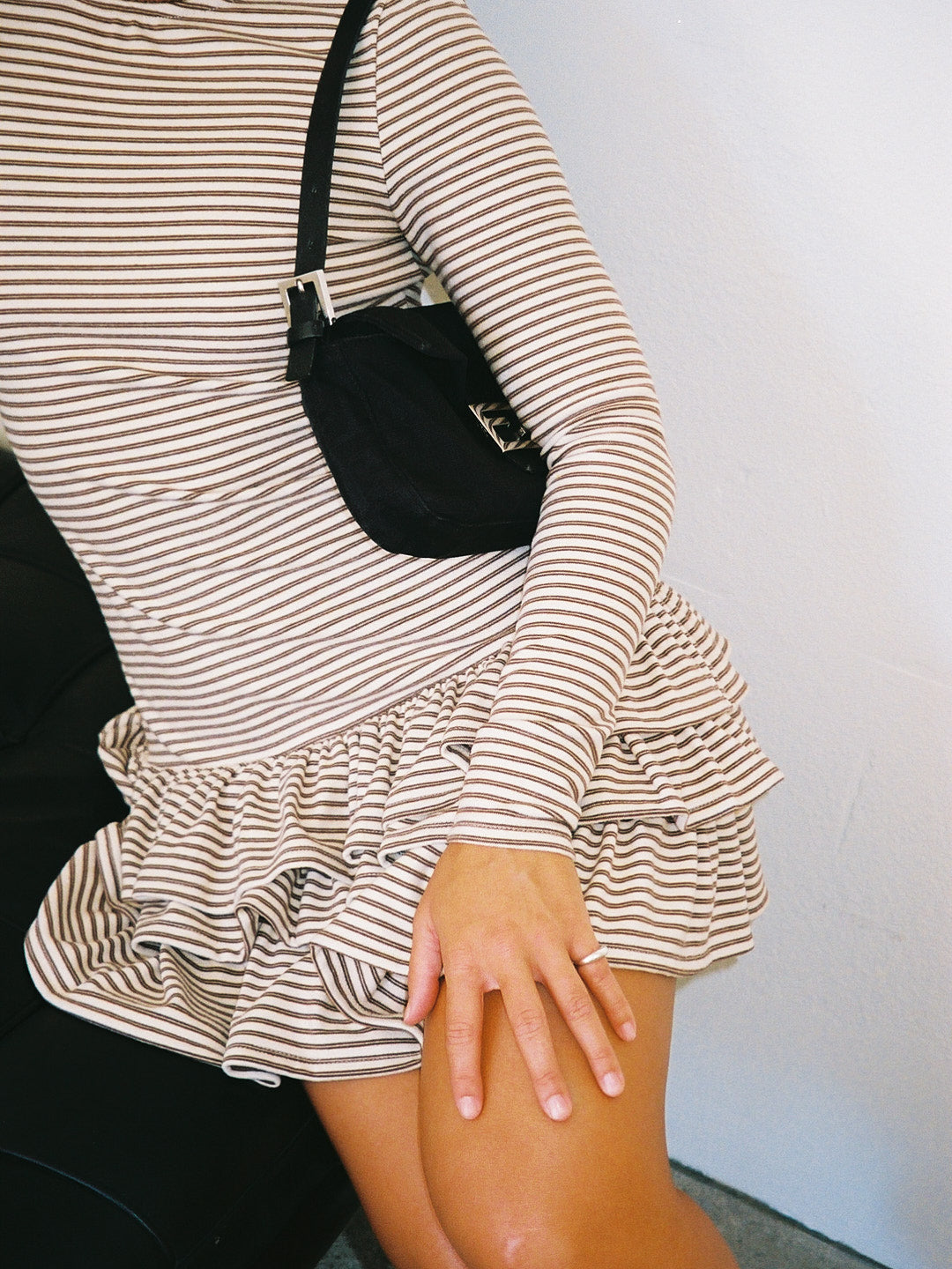 Colette Mini Dress - Brown Stripe  Lisa Says Gah