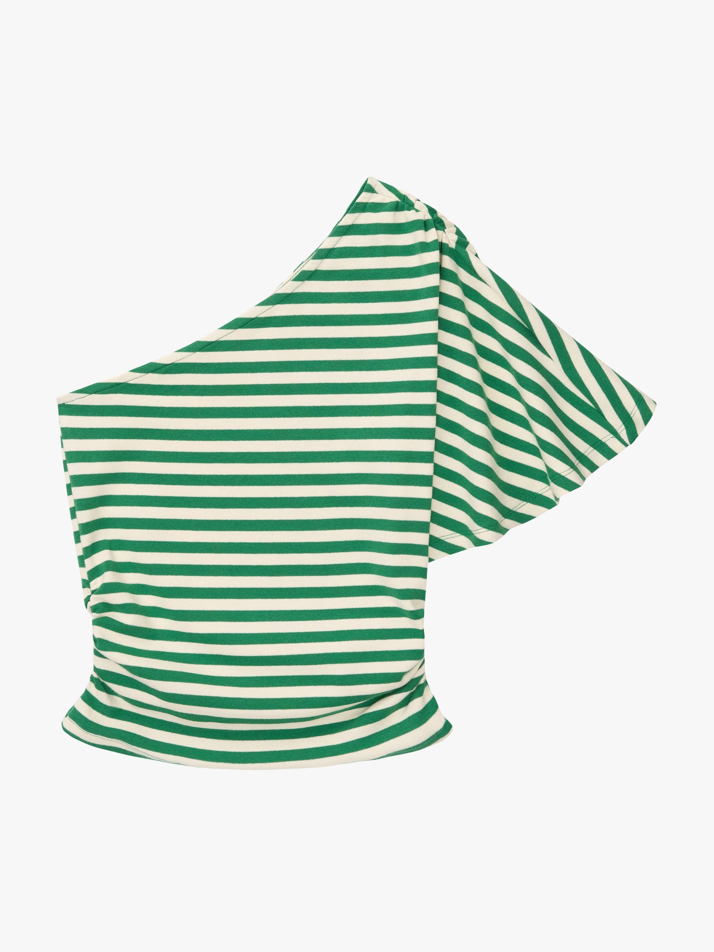 Connie One Shoulder Top - Fern Stripe