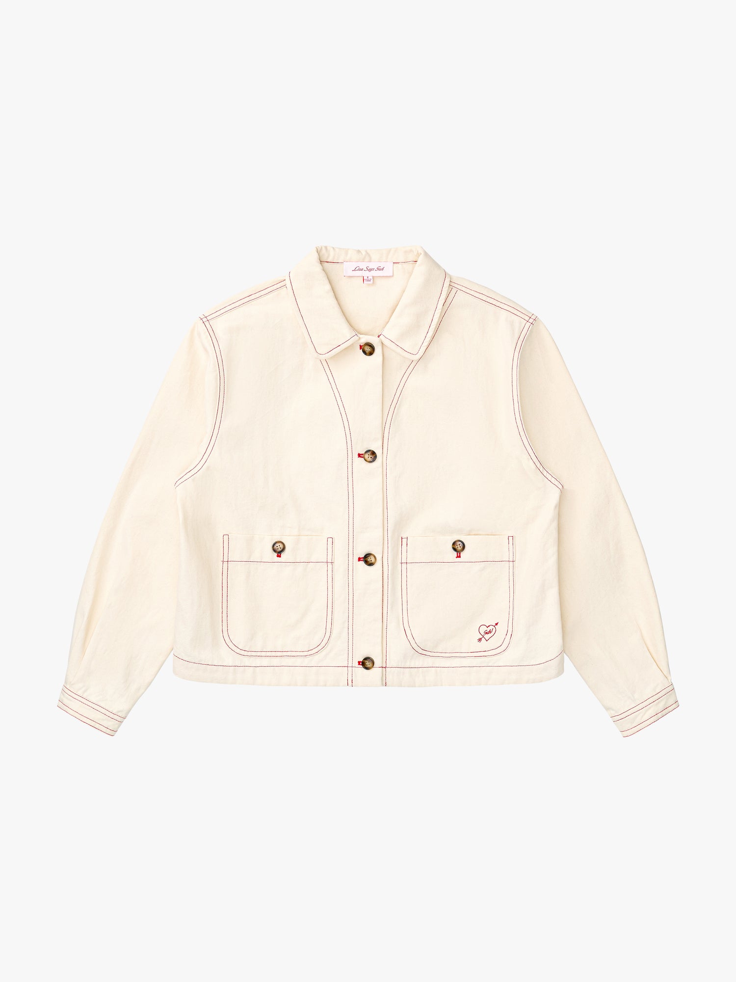 Daphne Jacket - Cream/Red