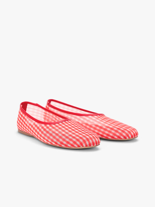 Eden Mesh Flat - Cherry Gingham