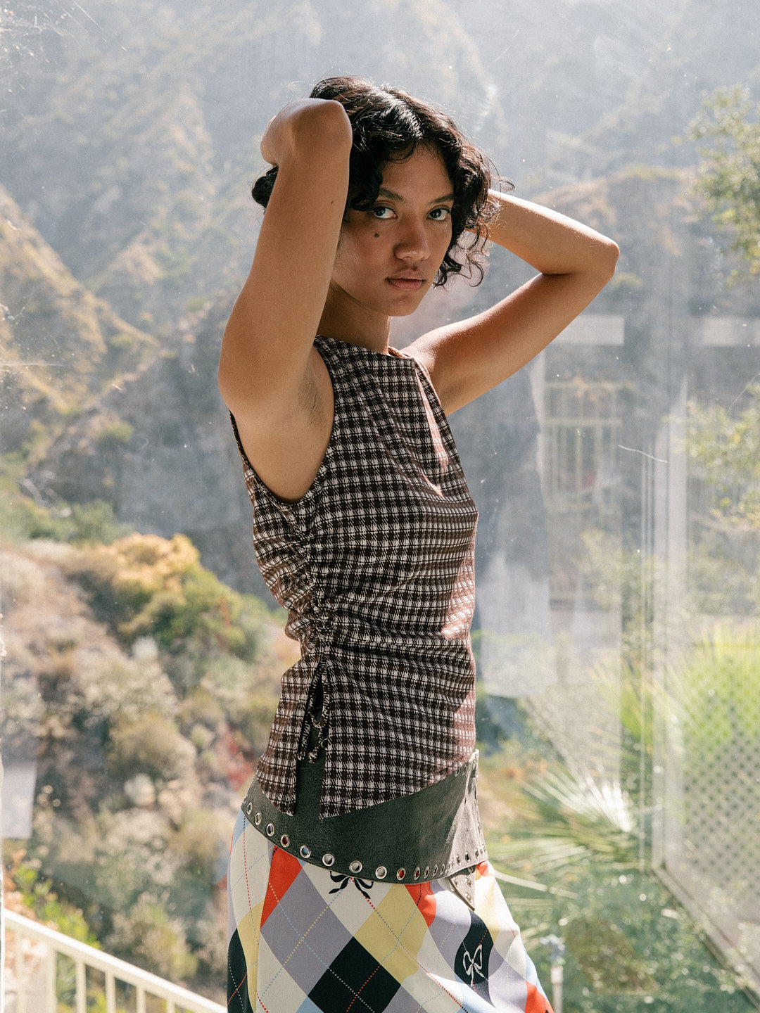 Erin Tank - Cocoa Plaid