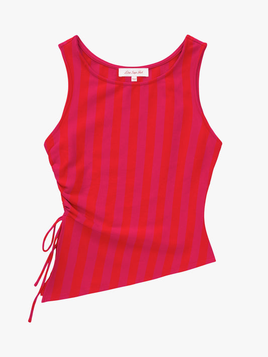 Erin Tank - Raspberry Stripe