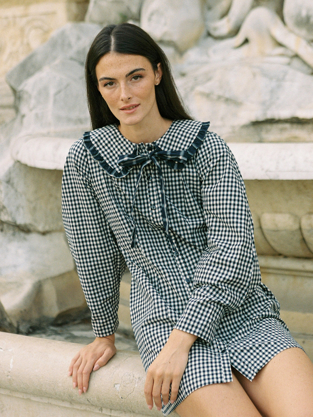 Piper Dress - Midnight Check Mix – Lisa Says Gah
