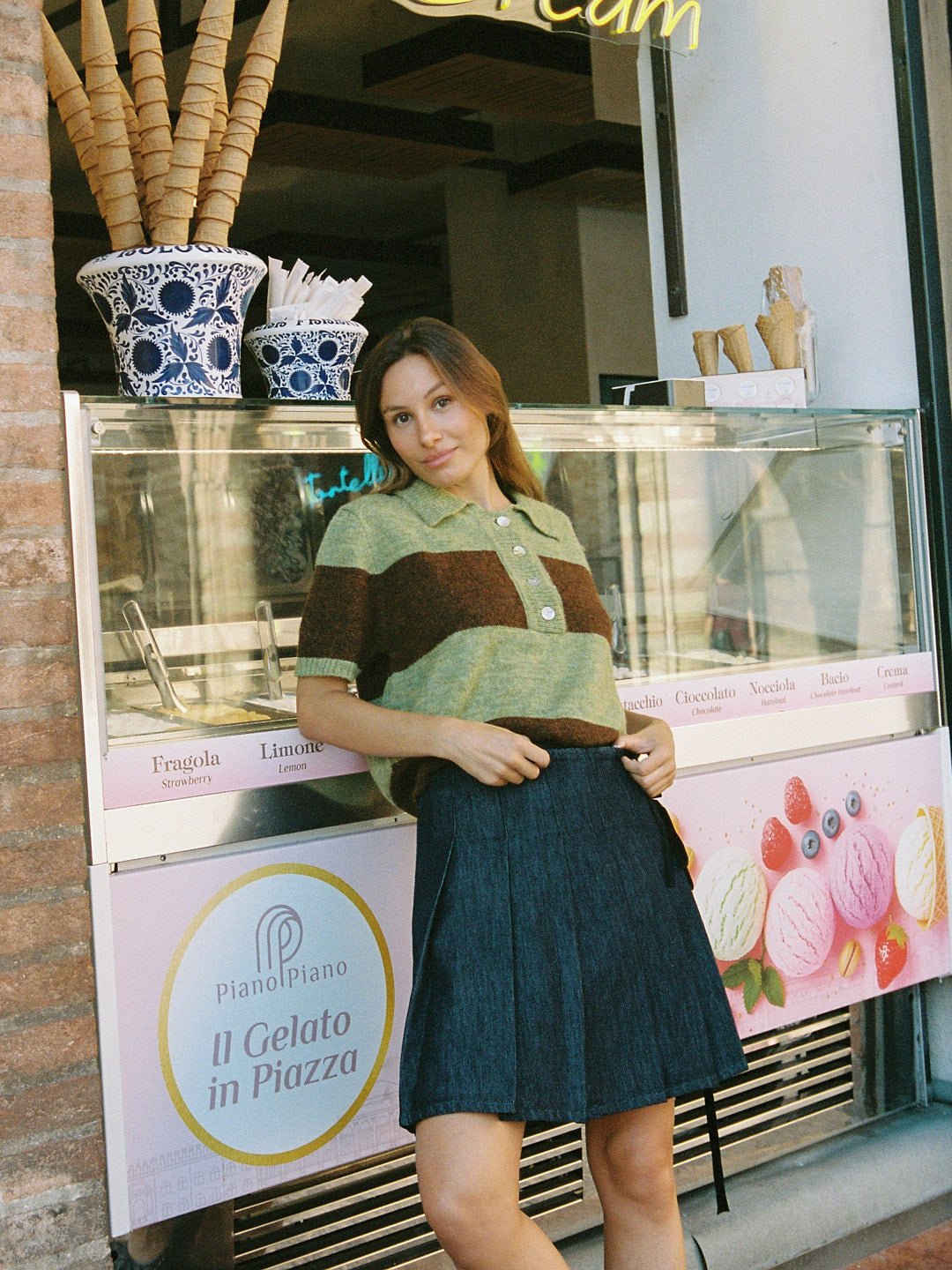 Naomi Wrap Skirt - Dark Wash Denim