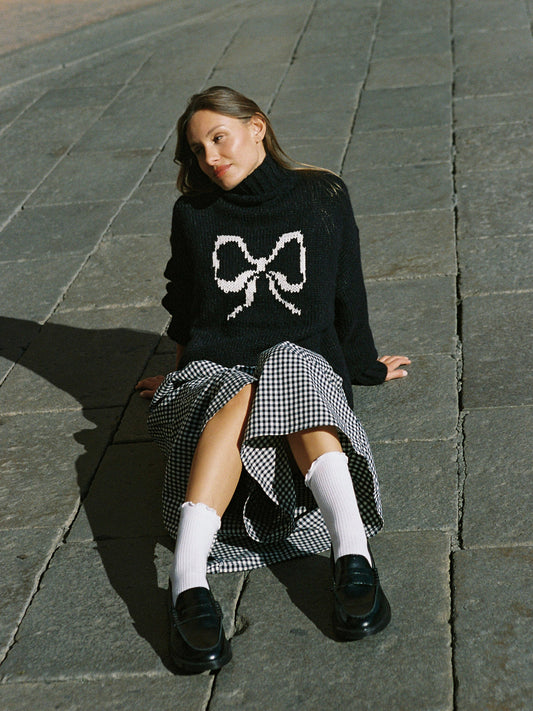 Cece Turtleneck - Ink Bow