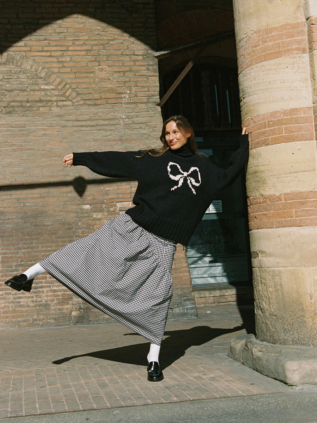 Maeve Midi Skirt - Midnight Check