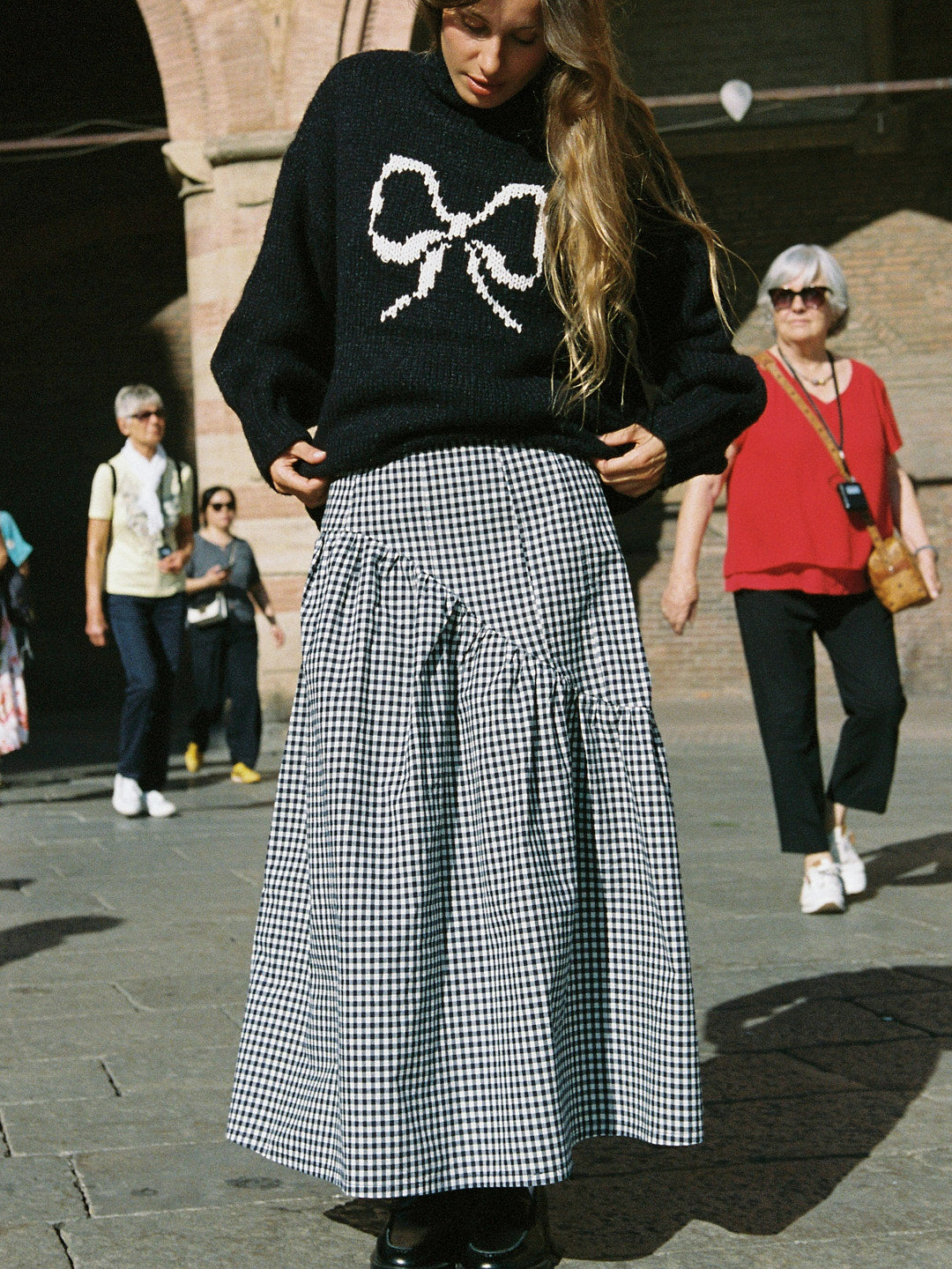 Maeve Midi Skirt - Midnight Check