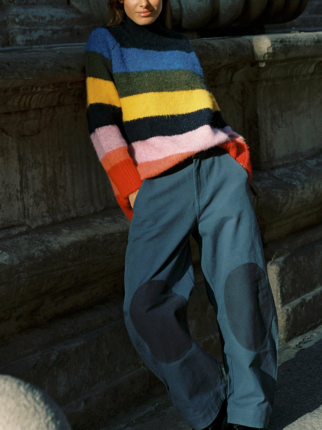 Louise Mockneck Sweater - Rainbow