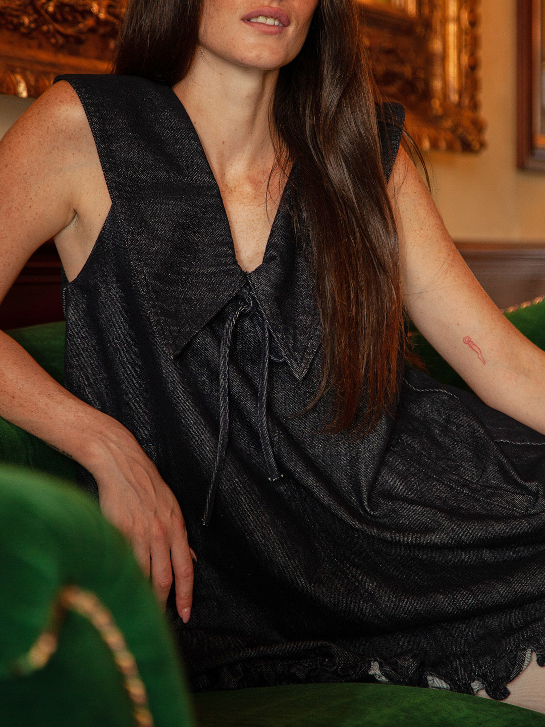 Jenny Mini Dress - Dark Wash Denim