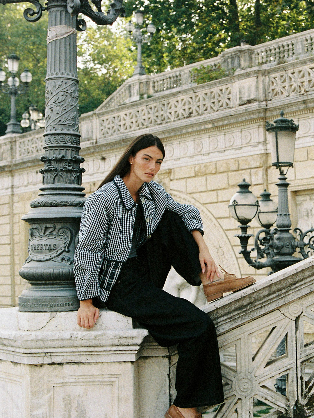 Lyra Quilted Jacket - Midnight Check Mix