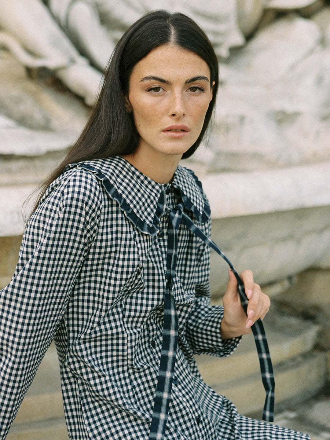 Piper Dress - Midnight Check Mix