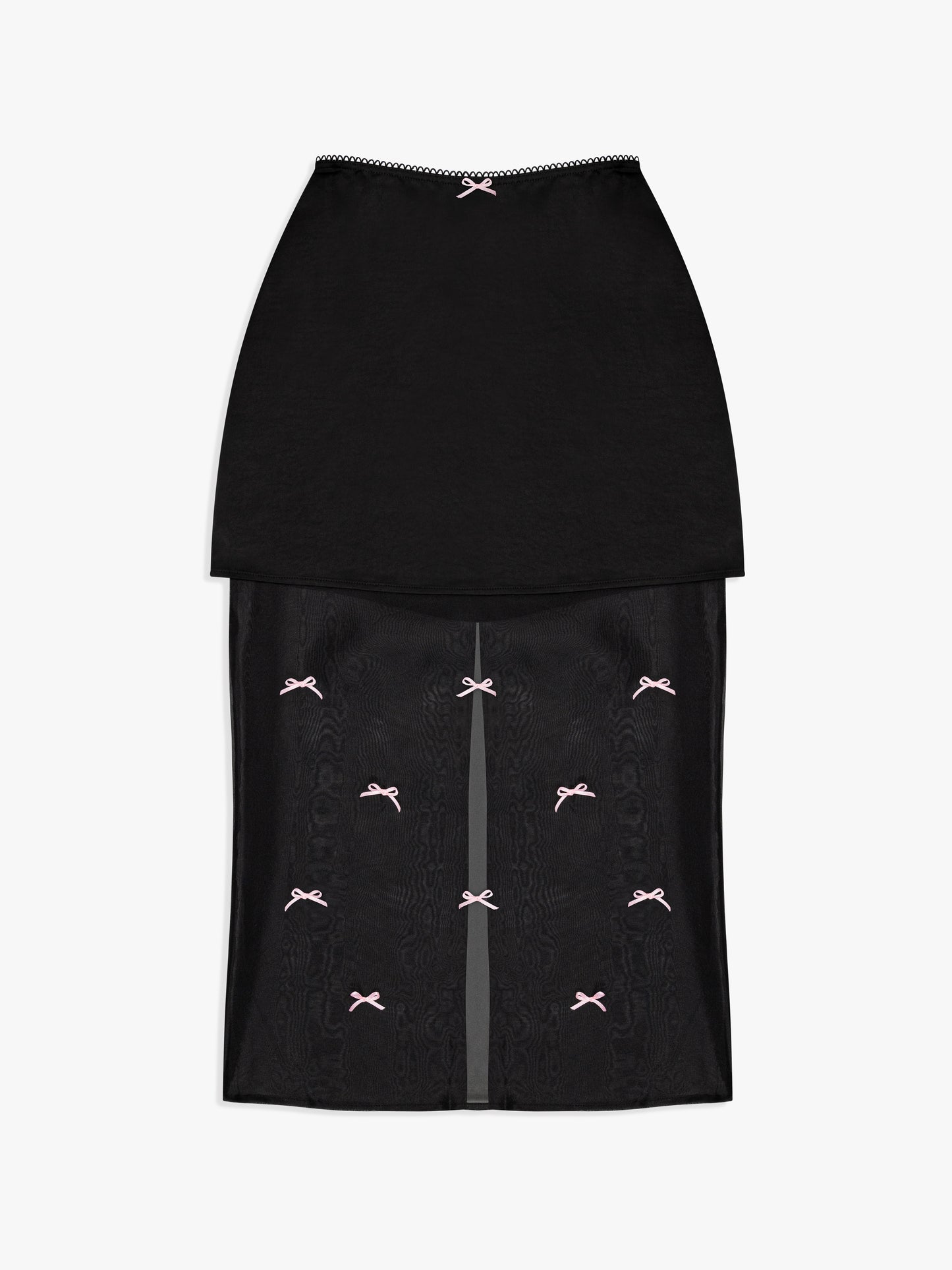 Harper Bow Tiered Skirt - Black Pink Bow – Lisa Says Gah